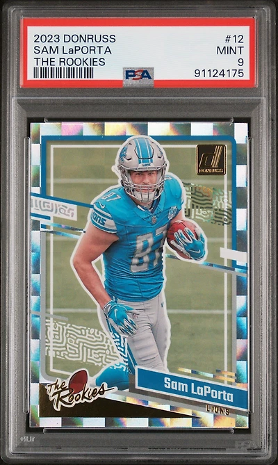 2023 Panini Donruss The Rookies 12 Sam Laporta PSA 9