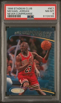 1998 Stadium Club Never Compromise Nc1 Michael Jordan PSA 8