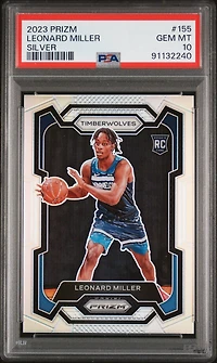 2023 Panini Prizm 155 Leonard Miller Silver Prizm PSA 10