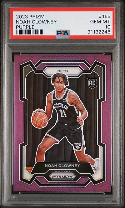 2023 Panini Prizm 165 Noah Clowney Purple Prizm PSA 10