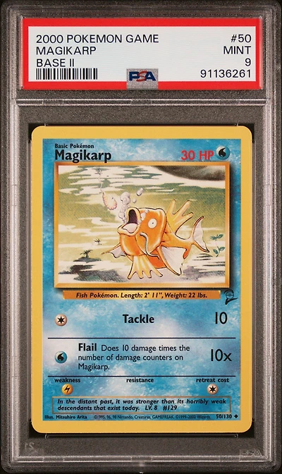 2000 Pokemon Game Base Ii 50 Magikarp PSA 9