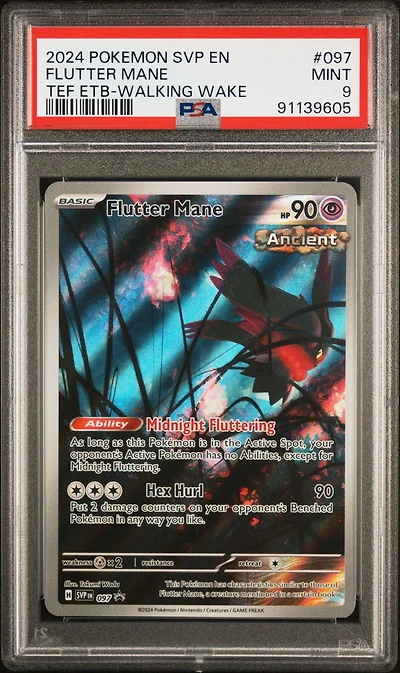 2024 Pokemon Svp En-sv Black Star Promo 097 Flutter Mane Temporal Forces Elite Trainer Box-walking Wake PSA
