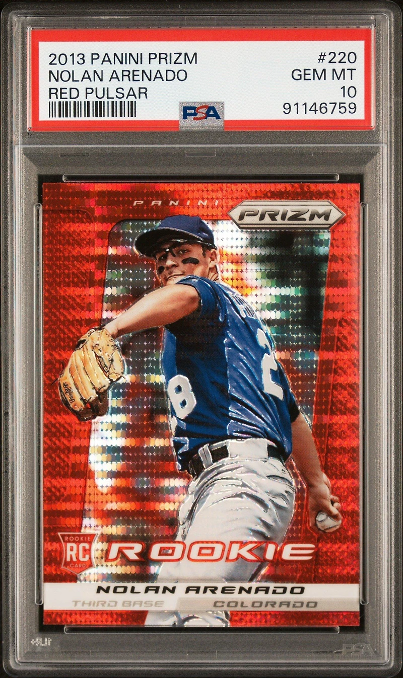 2013 Panini Prizm 220 Nolan Arenado Red Pulsar PSA 10