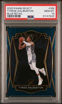 2020 Panini Select 189 Tyrese Haliburton Blue Retail PSA 10