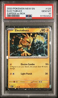 2023 Pokemon Mew En-151 125 Electabuzz Zapdos Ex Box PSA