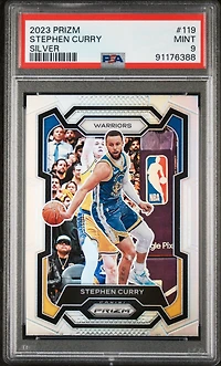 2023 Panini Prizm 119 Stephen Curry Silver Prizm PSA 9