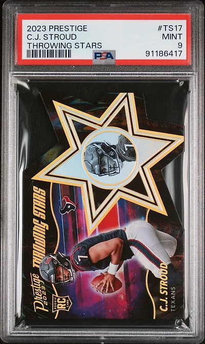2023 Panini Prestige Throwing Stars Ts17 C.j. Stroud PSA 9