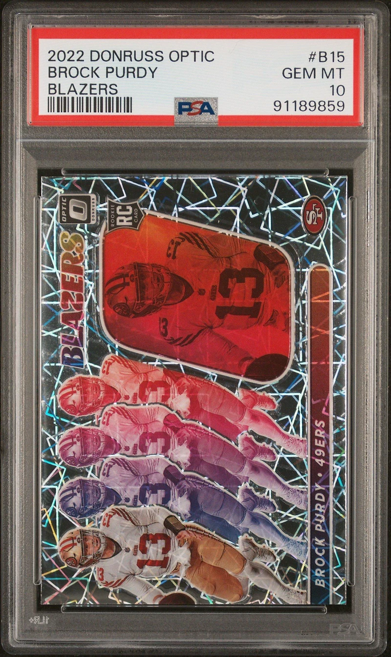 2022 Panini Donruss Optic Blazers B15 Brock Purdy PSA 10