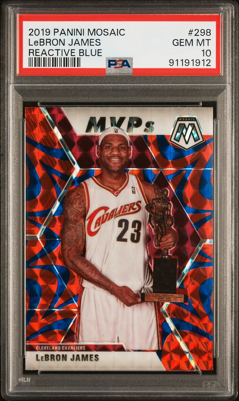 2019 Panini Mosaic 298 Lebron James Reactive Blue PSA 10
