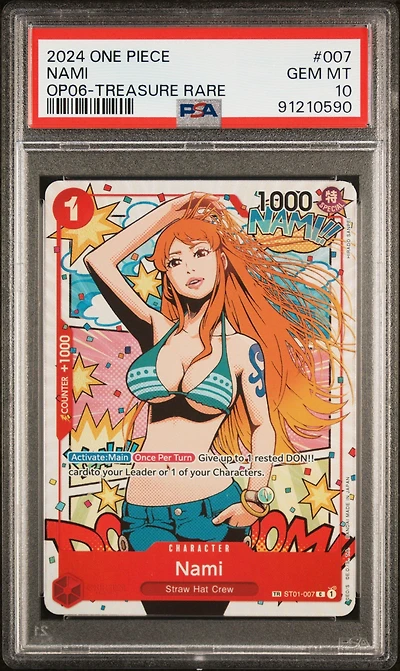 2024 One Piece Wings Of The Captain 007 Nami Treasure Rare PSA 10
