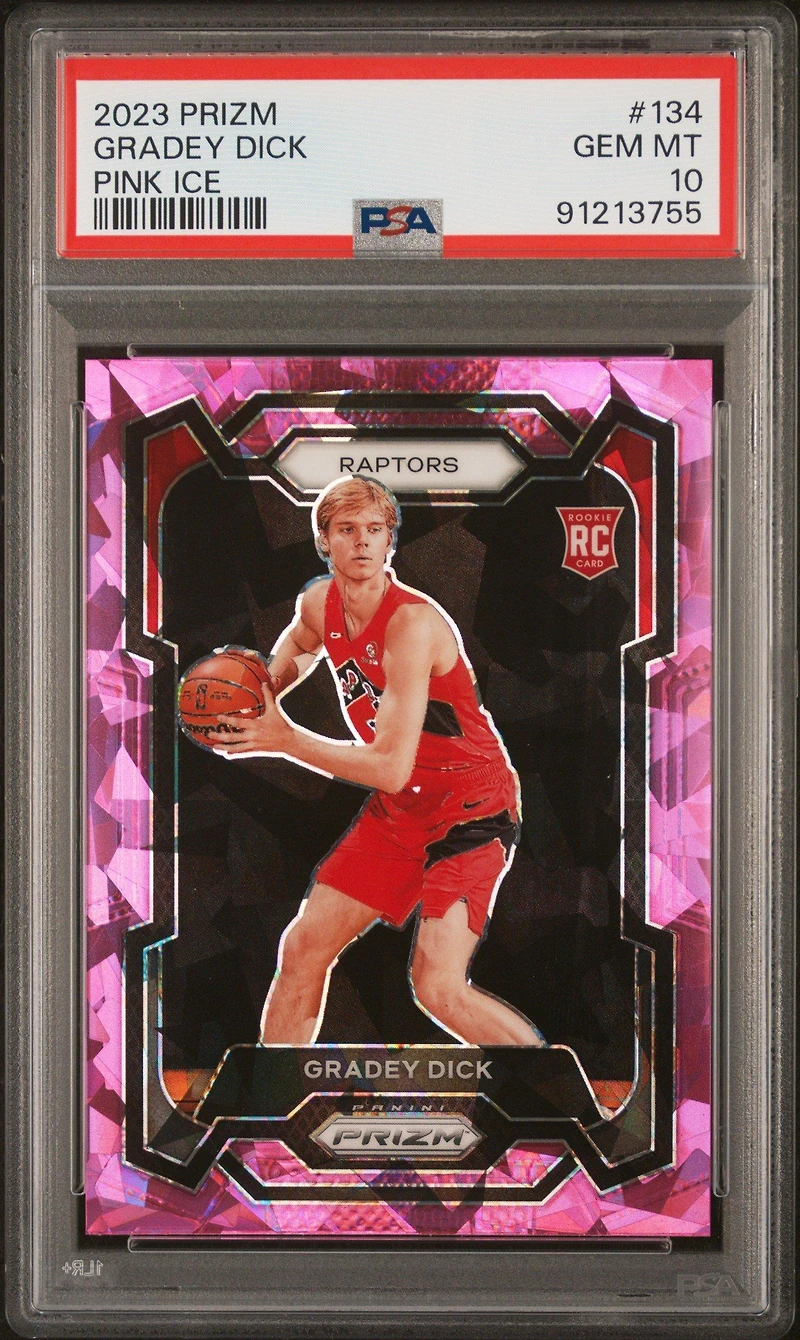 2023 Panini Prizm 134 Gradey Dick Pink Ice PSA 10