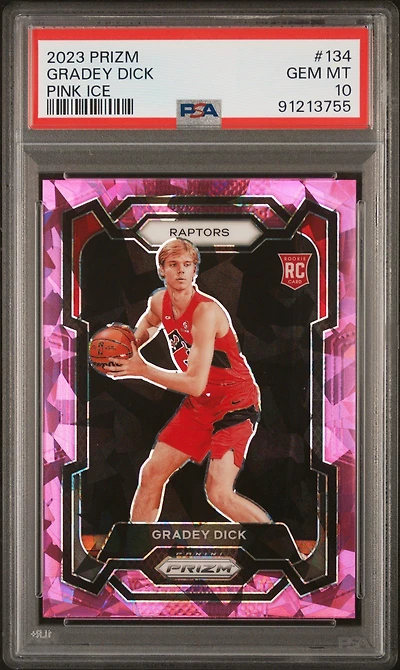 2023 Panini Prizm 134 Gradey Dick Pink Ice PSA 10