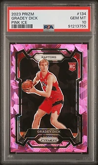 2023 Panini Prizm 134 Gradey Dick Pink Ice PSA 10