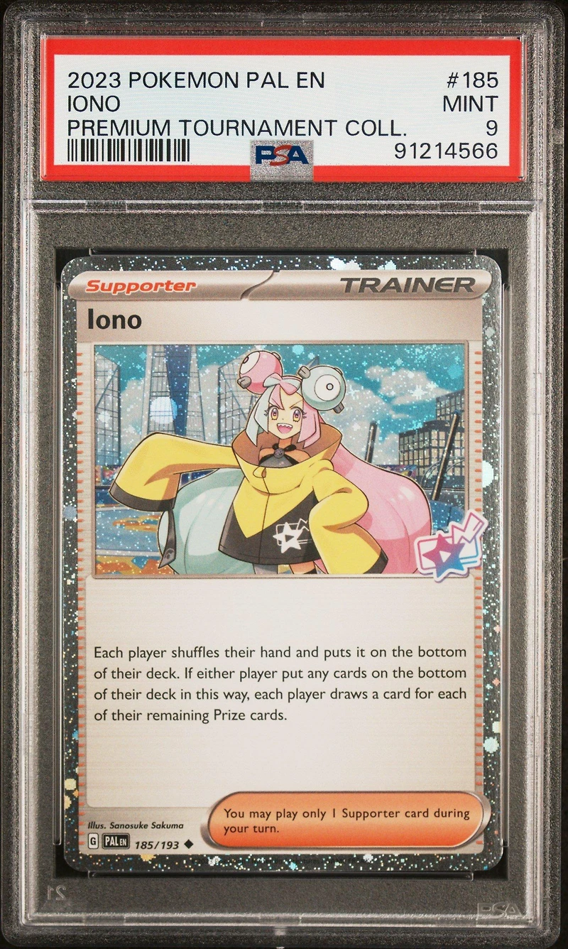 2023 Pokemon Pal En-paldea Evolved 185 Iono Iono Premium Tournament Collection PSA