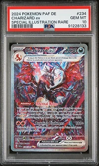 2024 Pokemon German Paf De-paldean Fates 234 Charizard Ex Special Illustration Rare PSA 10