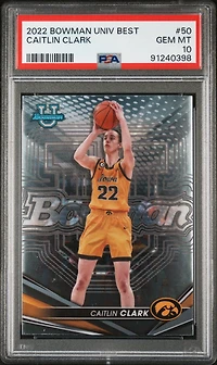 2022 Bowman University Best 50 Caitlin Clark PSA