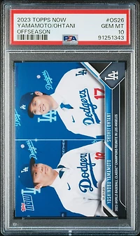 2023 Topps Now Offseason Os26 Shohei Ohtani/yoshinobu Yamamoto PSA 10