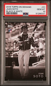 2018 Topps On Demand Black & White 31 Juan Soto PSA 10