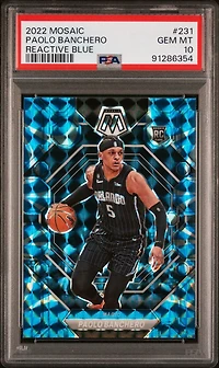 2022 Panini Mosaic 231 Paolo Banchero Reactive Blue PSA