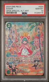 2024 One Piece Op06-wings Of The Captain 024 Sugar Special Alternate Art PSA 10
