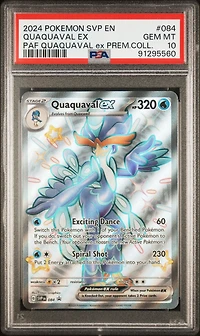 2024 Pokemon Svp En-sv Black Star Promo 084 Quaquaval Ex Paldean Fates Quaquaval Ex Premium Collection PSA 10