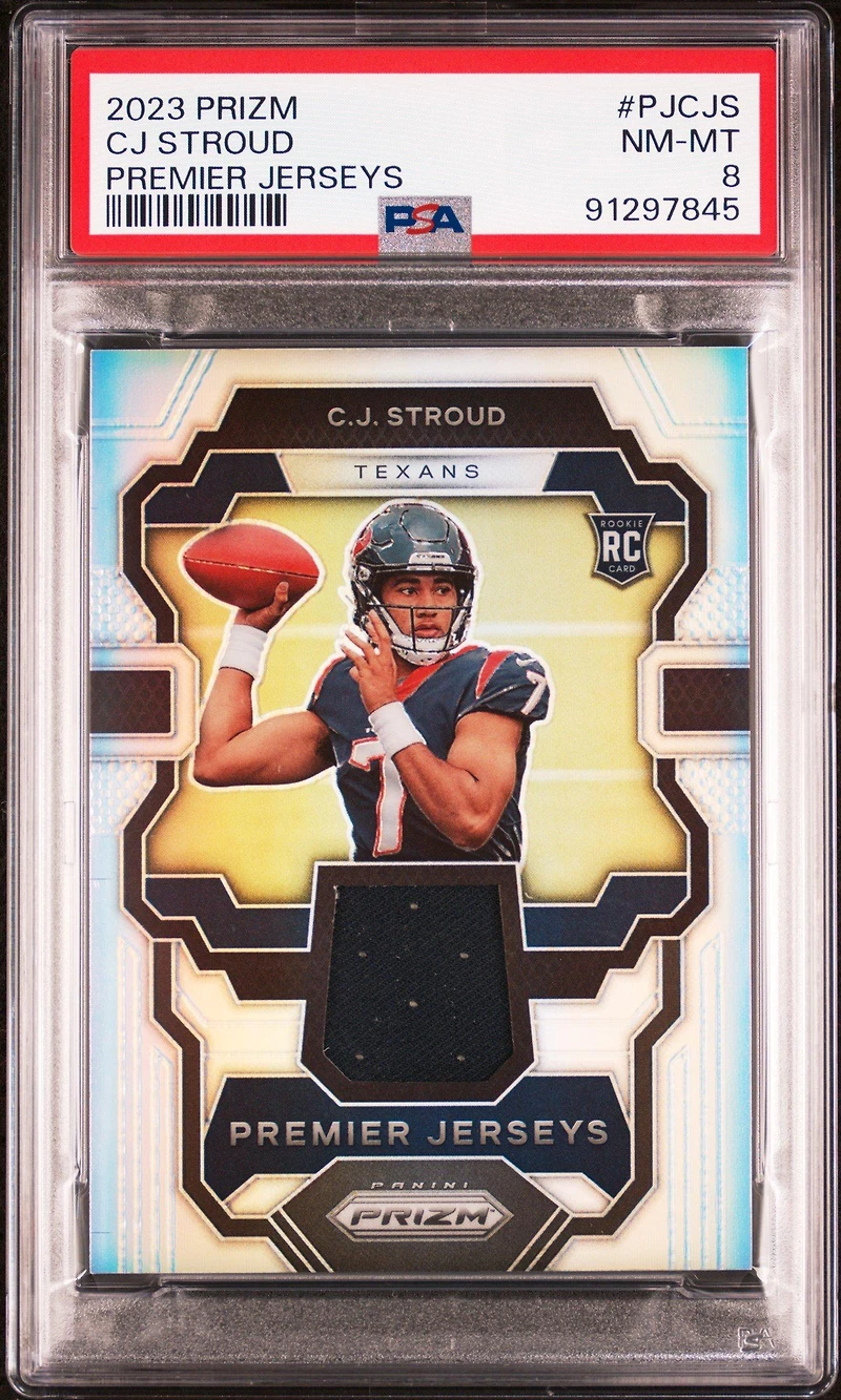 2023 Panini Prizm Premier Jerseys Pjcjs Cj Stroud PSA 8