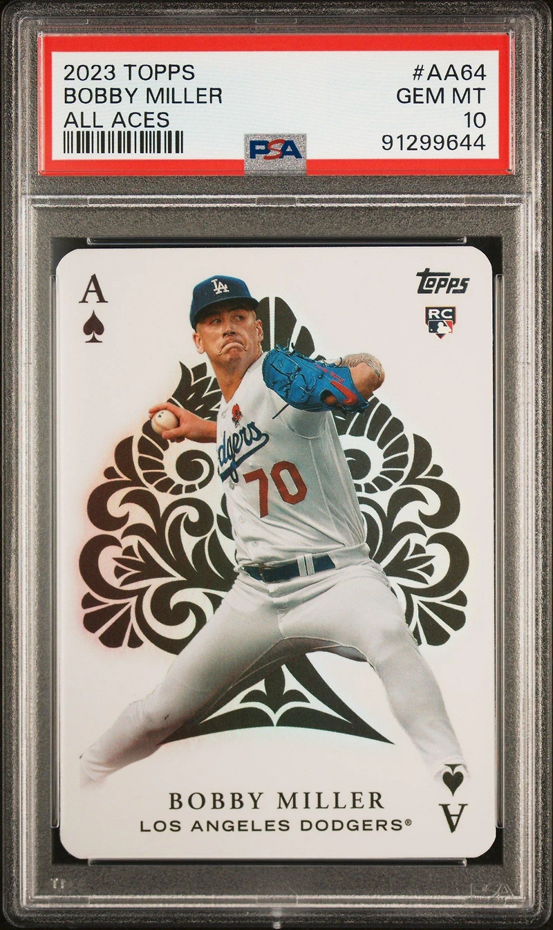 2023 Topps All Aces Aa64 Bobby Miller Update PSA 10