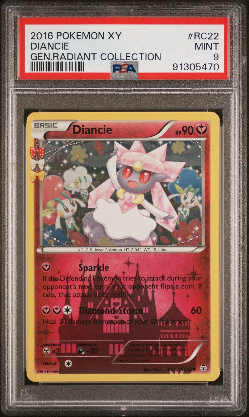 2016 Pokemon Xy Generations Radiant Collection Rc22 Diancie PSA 9