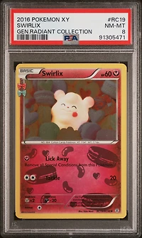 2016 Pokemon Xy Generations Radiant Collection Rc19 Swirlix PSA 8