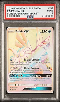 2018 Pokemon Sun & Moon Forbidden Light 132 Full Art/palkia Gx Secret PSA