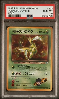 1998 Pokemon Japanese Gym 123 Rocket's Scyther PSA 10