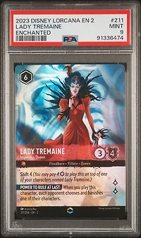 2023 Disney Lorcana En 2-rise Of The Floodborn 211 Lady Tremaine PSA 9