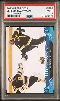 2023 Upper Deck Ud Canvas C128 Jeremy Swayman PSA 9