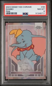 2023 Topps Chrome Disney100 98 Dumbo Pink PSA 8