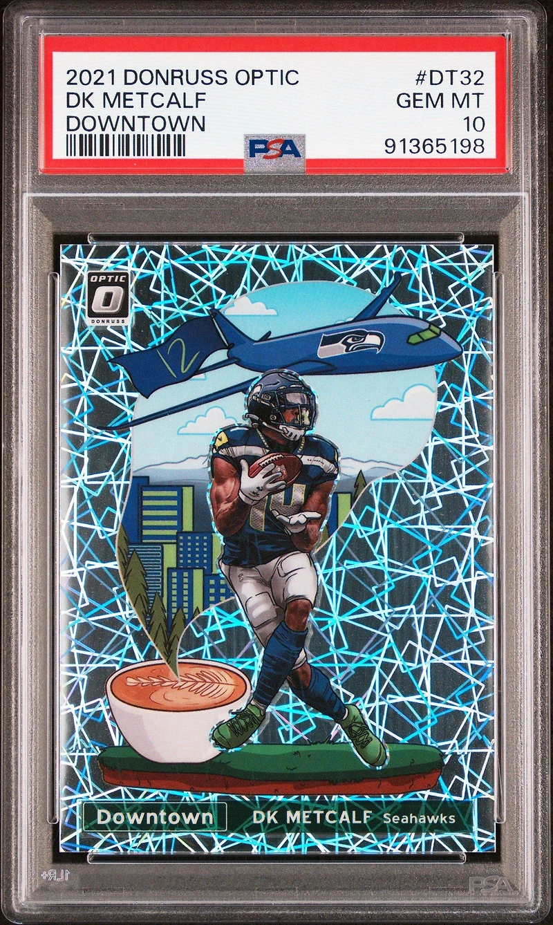 2021 Panini Donruss Optic Downtown Dt32 Dk Metcalf PSA 10