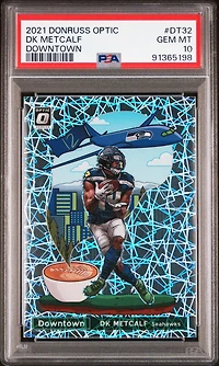 2021 Panini Donruss Optic Downtown Dt32 Dk Metcalf PSA 10