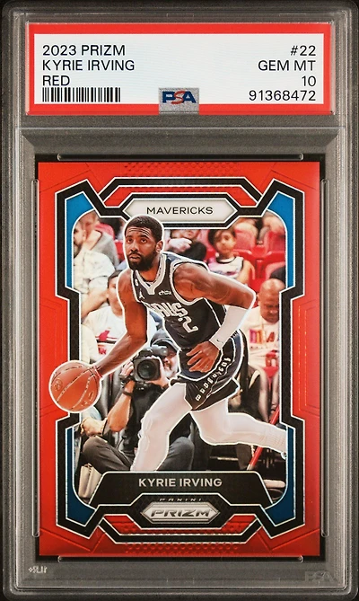 2023 Panini Prizm 22 Kyrie Irving Red Prizm PSA 10
