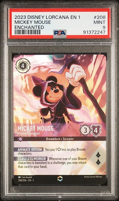 2023 Disney Lorcana En 1-the First Chapter 208 Mickey Mouse PSA 9