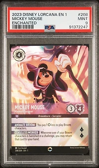 2023 Disney Lorcana En 1-the First Chapter 208 Mickey Mouse PSA 9