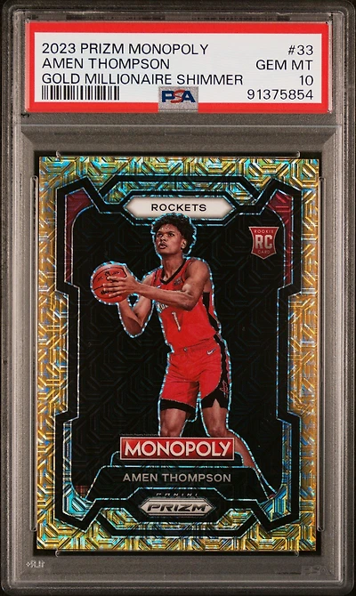 2023 Panini Prizm Monopoly 33 Amen Thompson PSA 10