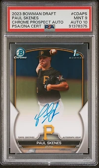 2023 Bowman Draft Chrome Prospect Autograph Cdaps Paul Skenes PSA 9