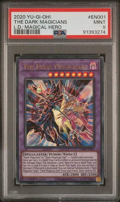 2020 Yu-gi-oh! Legendary Duelists: Magical Hero En001 The Dark Magicians PSA 9