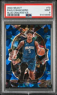 Panini Select Paolo Banchero Blue Cracked Ice PSA