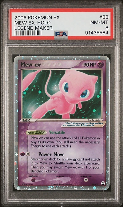 2006 Pokemon Ex Legend Maker 88 Mew Ex-holo PSA 8