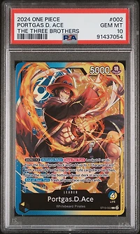 2024 One Piece Ultra Deck-the Three Brothers Portgas D. Ace PSA 10