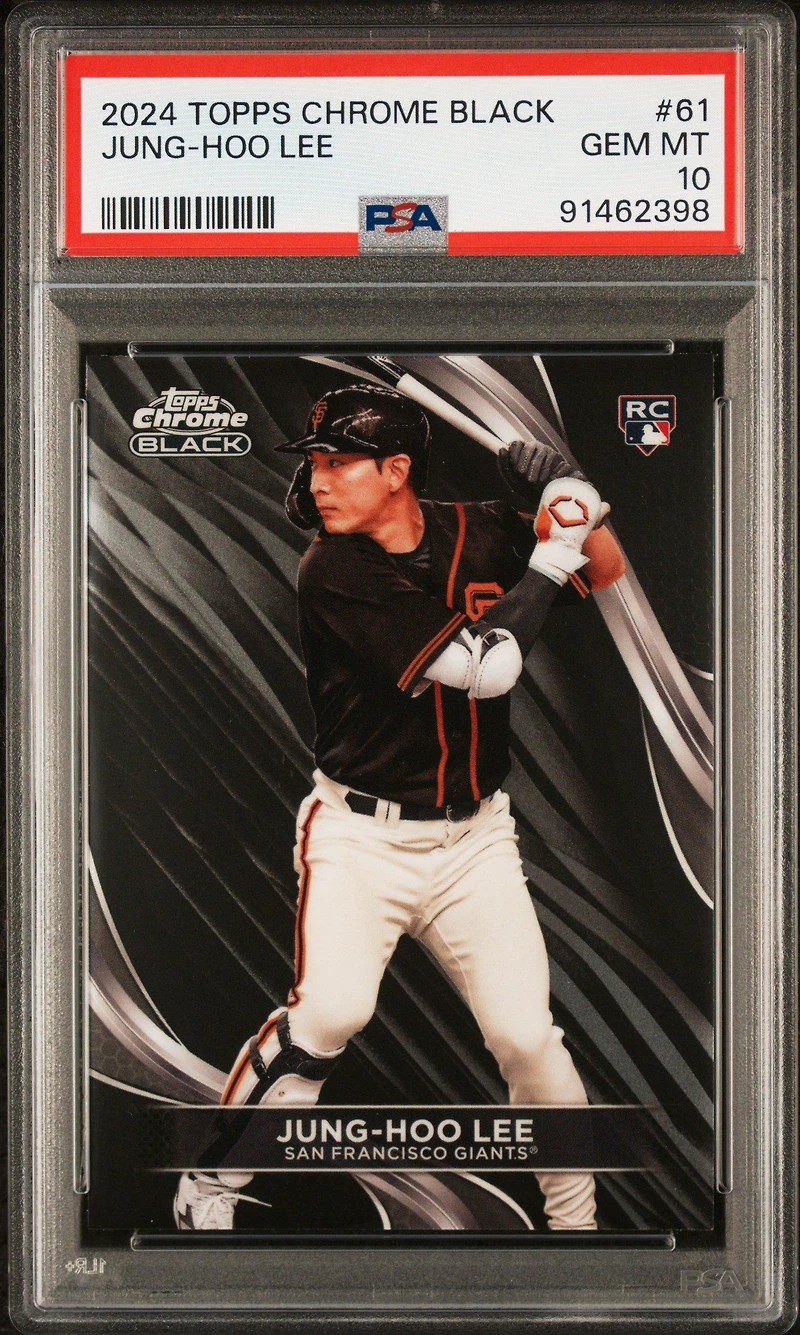2024 Topps Chrome Black 61 Jung-hoo Lee PSA 10