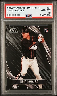 2024 Topps Chrome Black 61 Jung-hoo Lee PSA 10