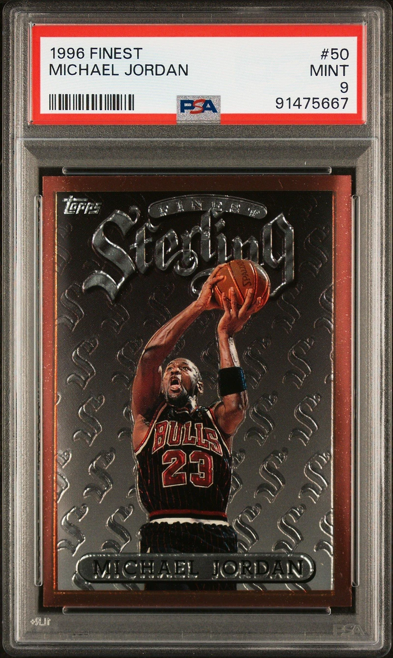 1996 Finest 50 Michael Jordan PSA 9