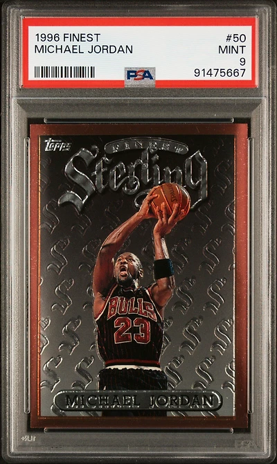 1996 Finest 50 Michael Jordan PSA 9