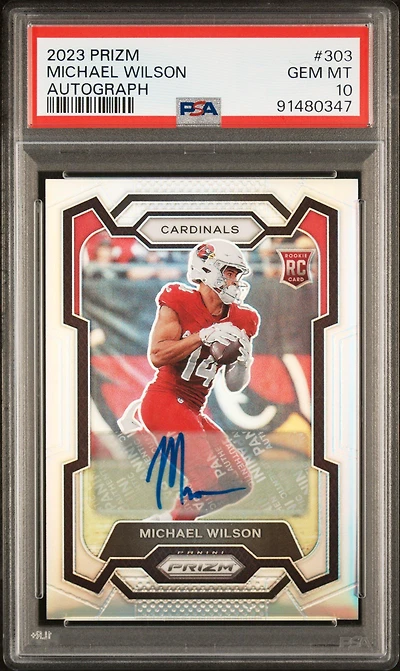 2023 Panini Prizm 303 Michael Wilson Autograph PSA 10